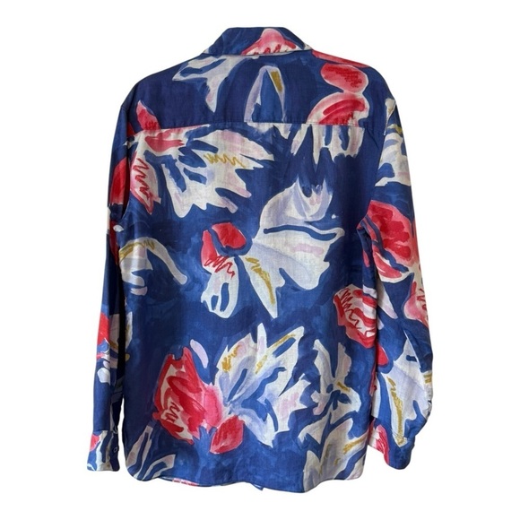 Linen Floral Watercolour Pattern Blouse Aritiza | Babaton - Size Small - Picture 2 of 15